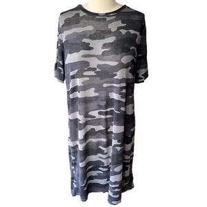 LUCKY BRAND Camo Lightweight Camouflage Lounge Dress ~ Women's Size LARGE